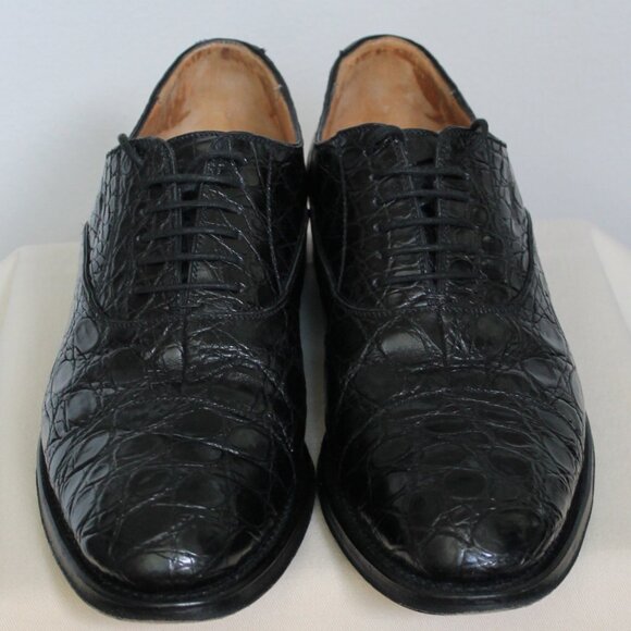 Gucci genuine Alligator Men's black lace ups US size 10.5 made in Italy - Picture 6 of 9
